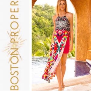 Boston Proper Pinwheel Maxi Dress NWT [L16]